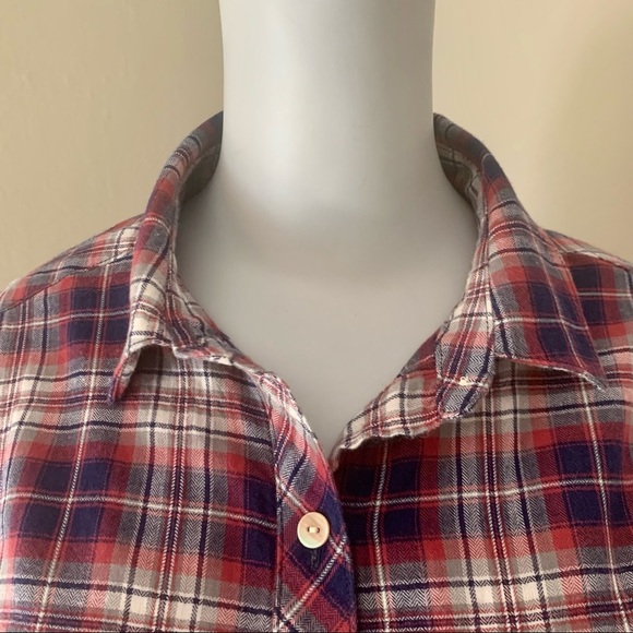 CALIFORNIA TAILOR No. 1 Flannel Button Up Shirt Plaid 100% Cotton Soft Size L - Picture 3 of 13